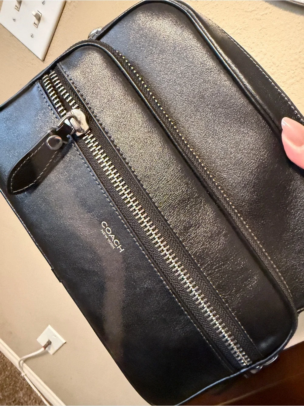 Coach compact leather